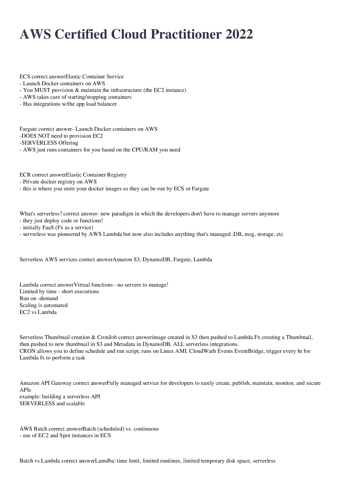 Preview image for AWS Certified Cloud Practitioner 2022